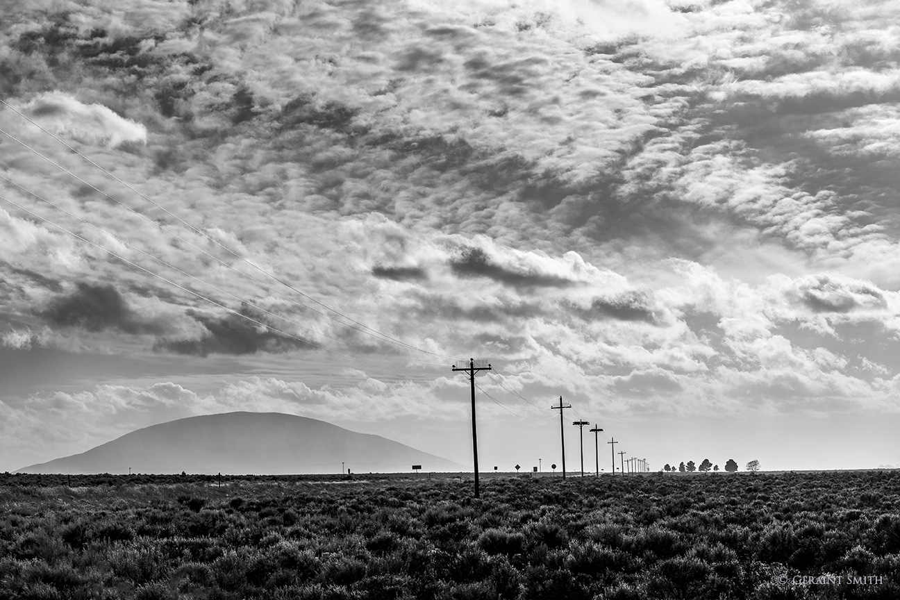 Power poles with Ute Mountain
