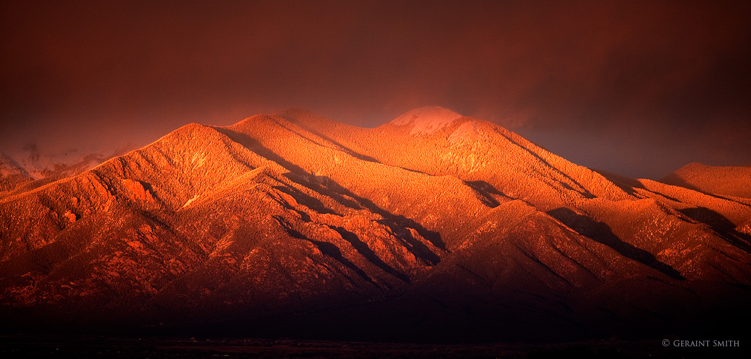 Taos Mountain winter light.
