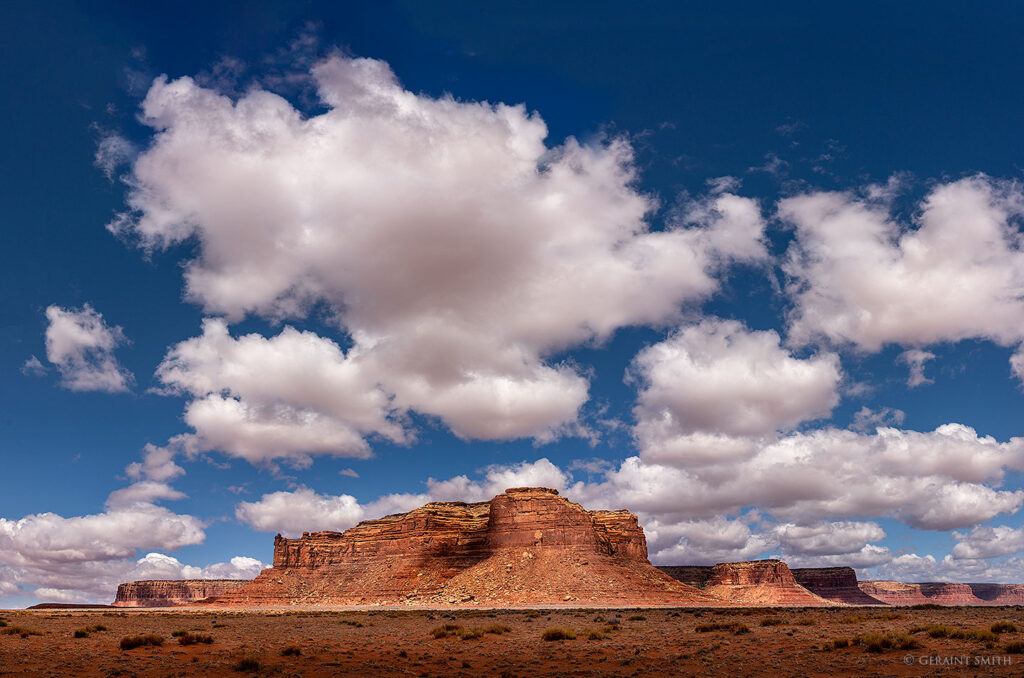Muley Point and clouds from below in color.
