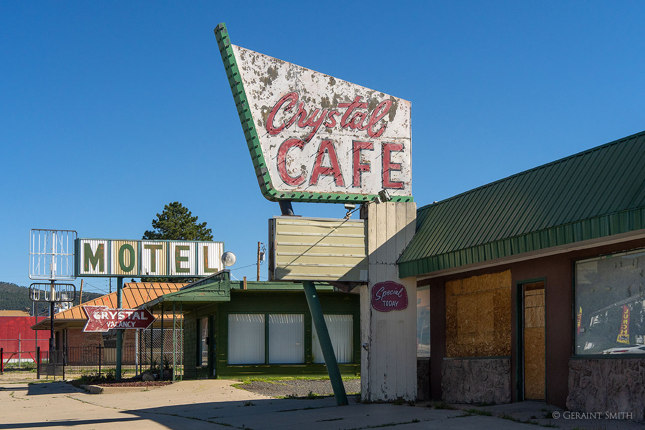 Crystal Cafe and Motel sign