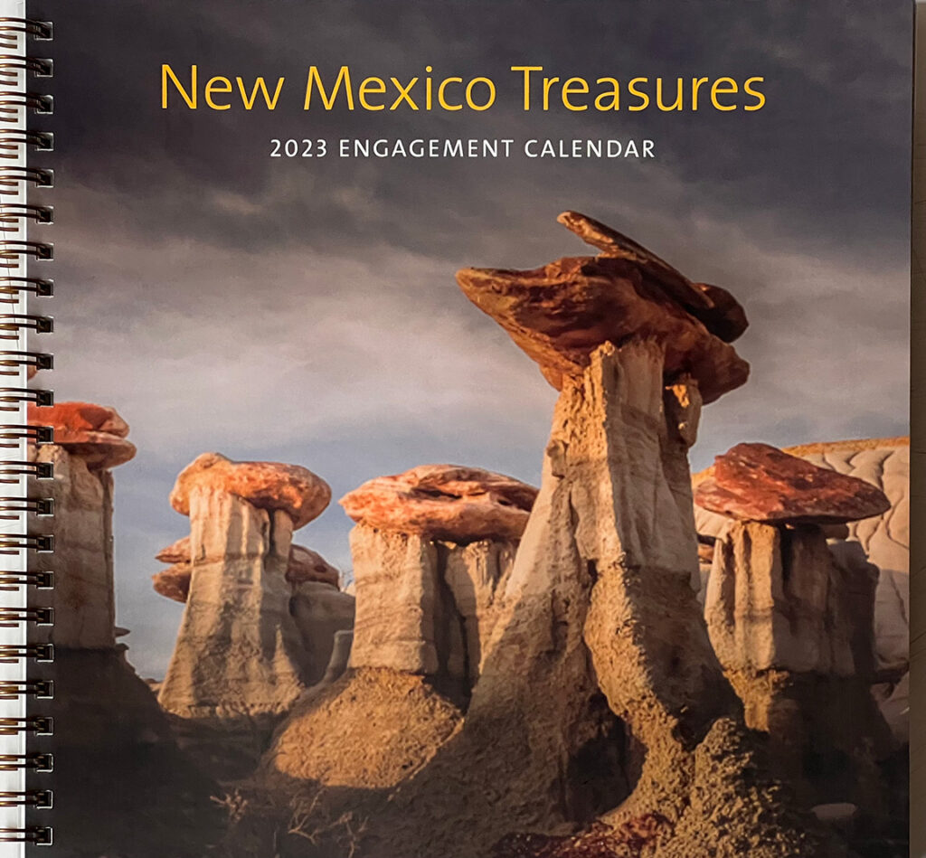 New Mexico Treasures 2023 desk top calendar.