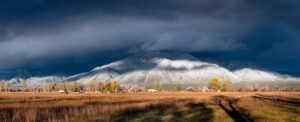 First snowfall on Taos Mountains