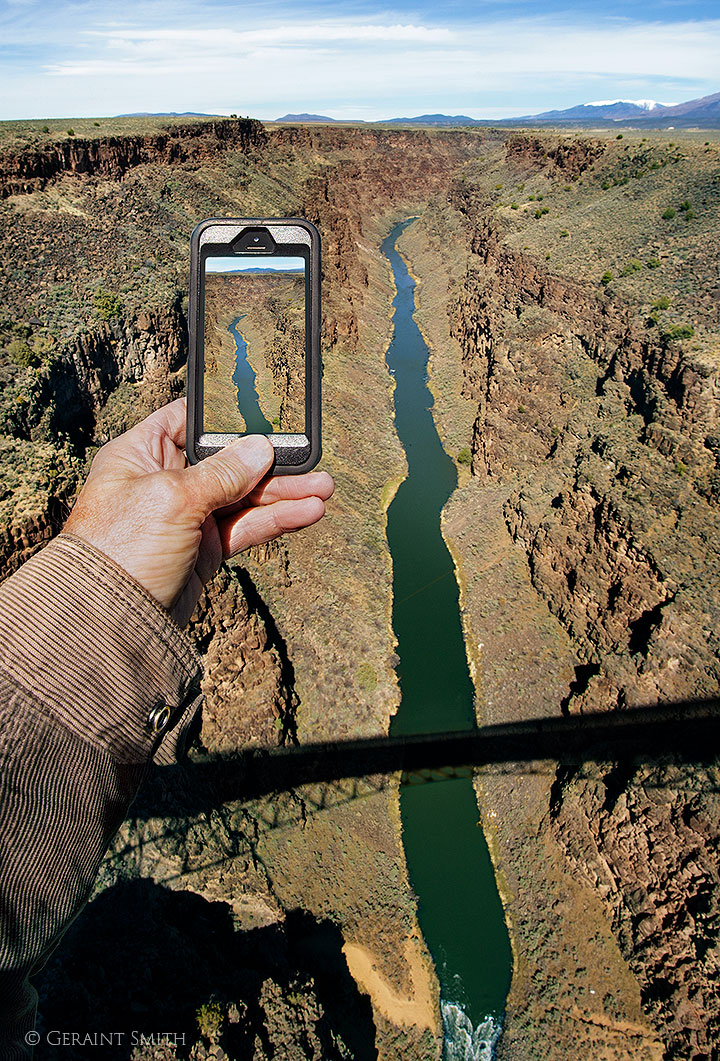 Gorge Bridge canyon cell phone view