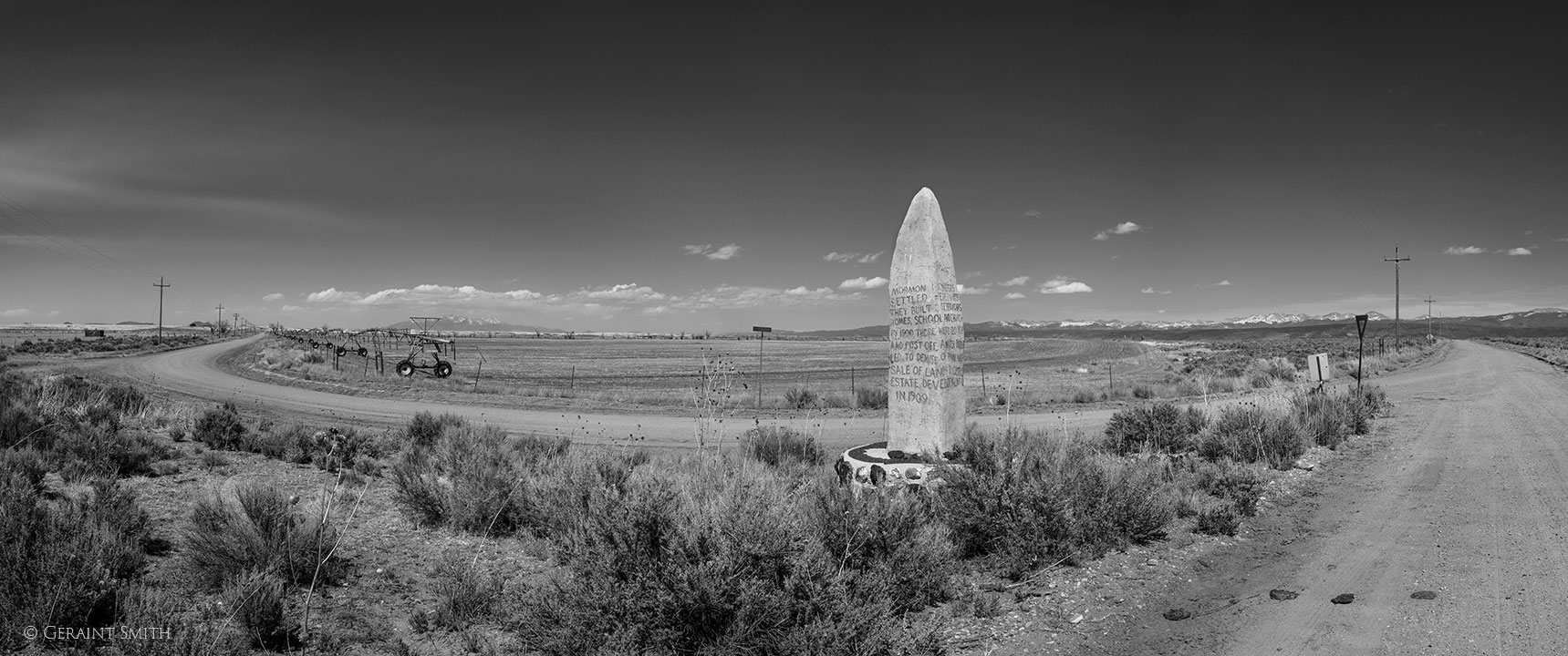 Eastdale township historic monument marker, San Luis Valley, Colorado