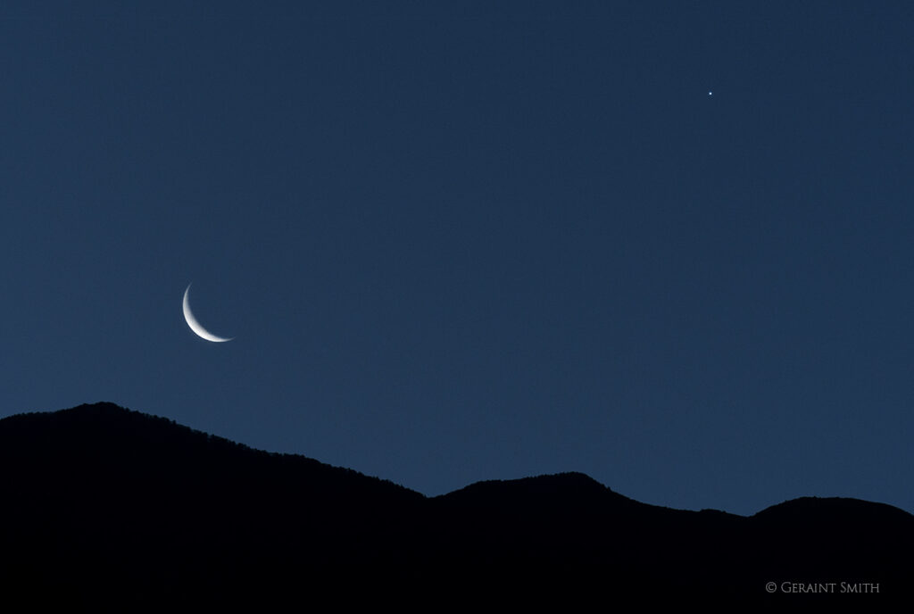 Crescent Moon, Jupiter, Early Morning,