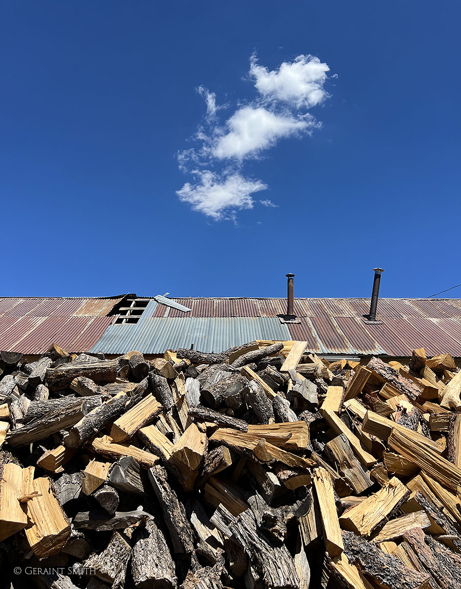 Woodpile, on the road in Truchas, NM