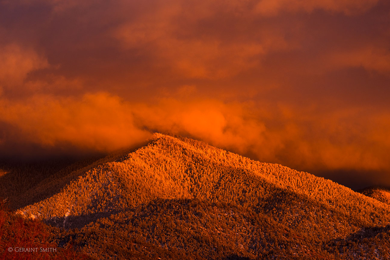 Mountain sunset San Cristobal, NM.