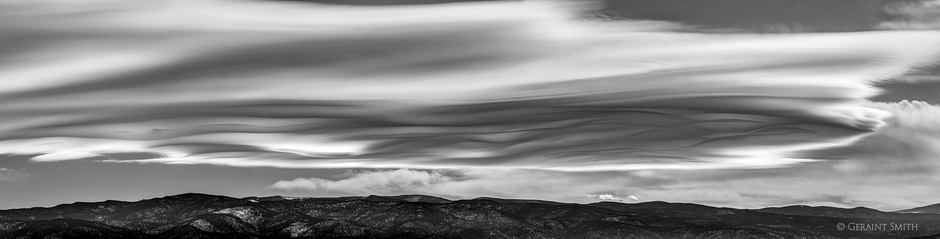Large lenticular clouds, Taos, NM
