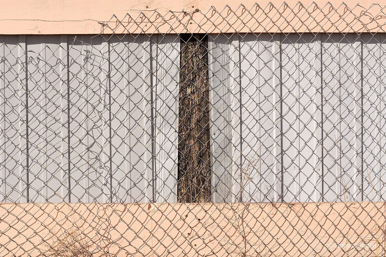 Chainlink fence #3, Arroyo Hondo, NM.