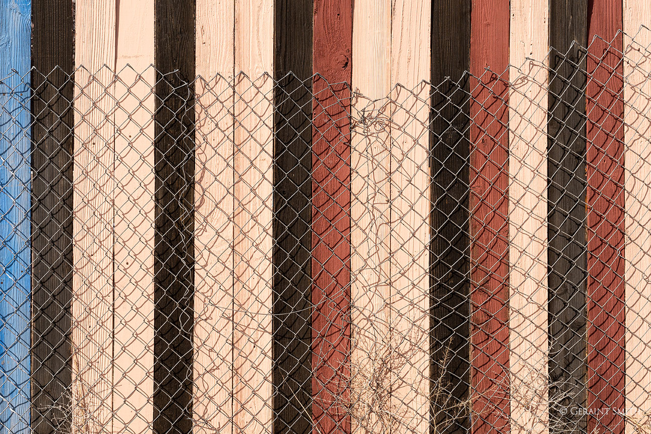 Chainlink fence #4, Arroyo Hondo, NM.