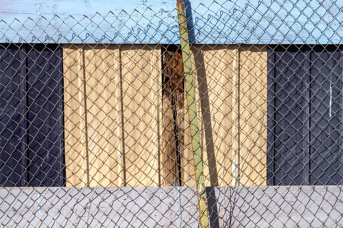 Chainlink fence #5, Arroyo Hondo, NM.