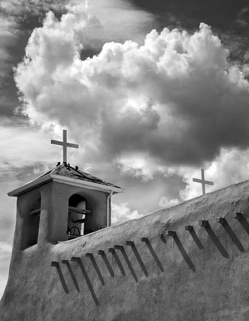 Saint Francis Church Ranchos de Taos, Black and White