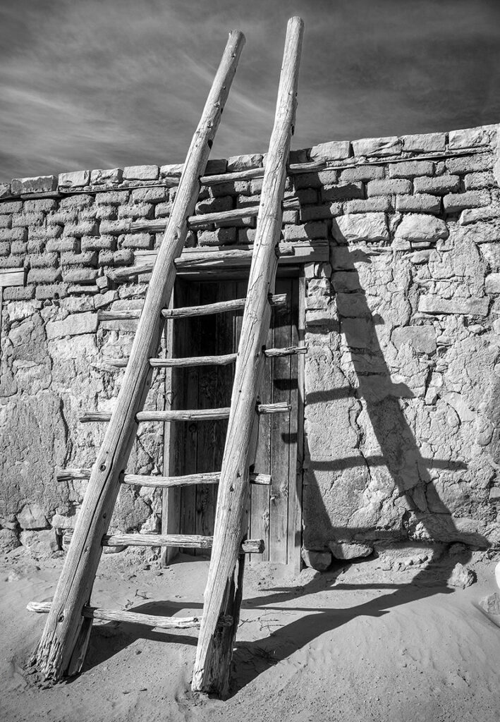 Acoma Pueblo ladder and adobes