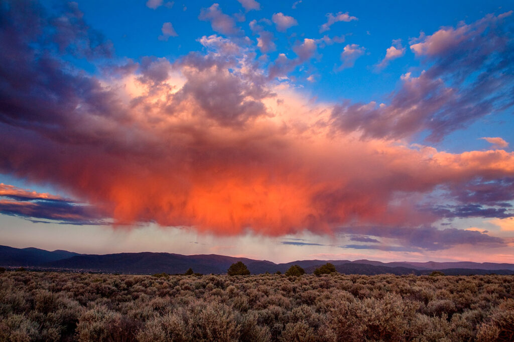 Red cloud over Taos