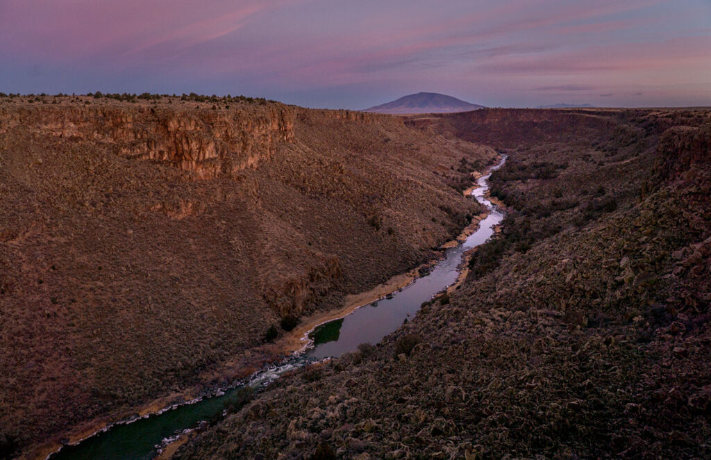 Random selections. At dusk, the Rio Grande, Ute Mountain, NM