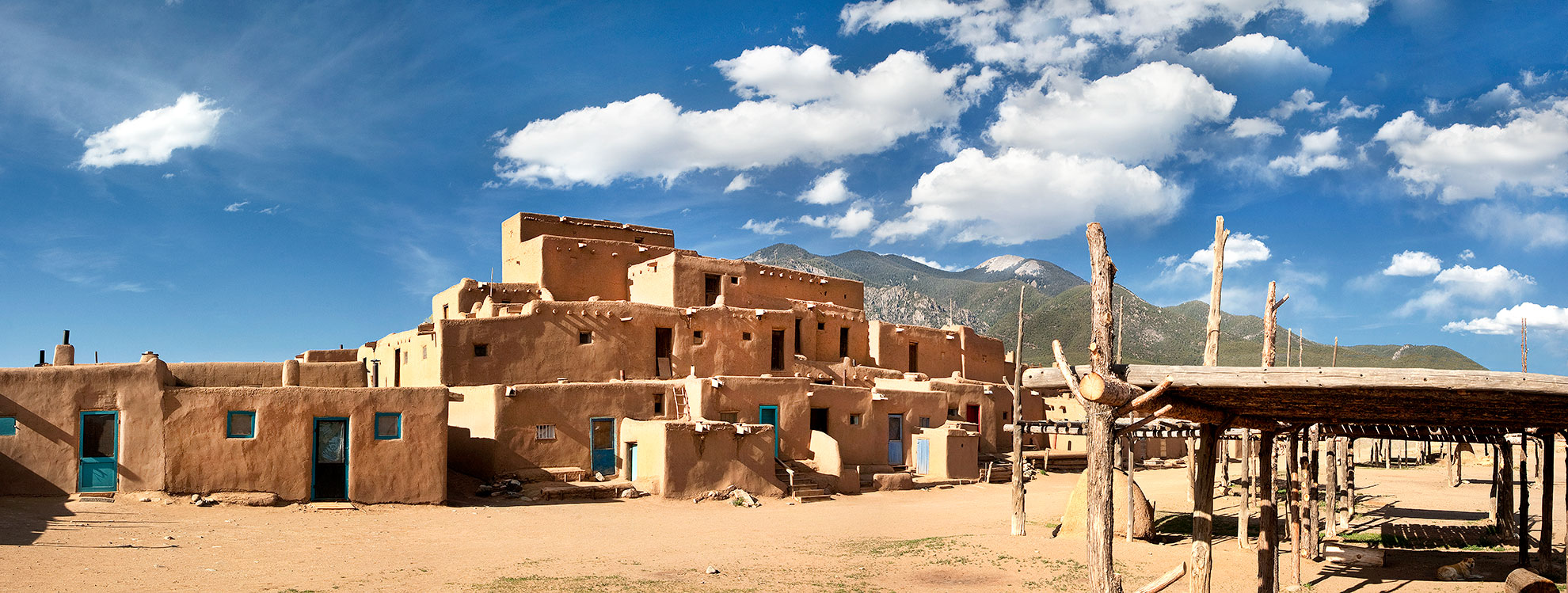 Taos Pueblo North House, in spring.