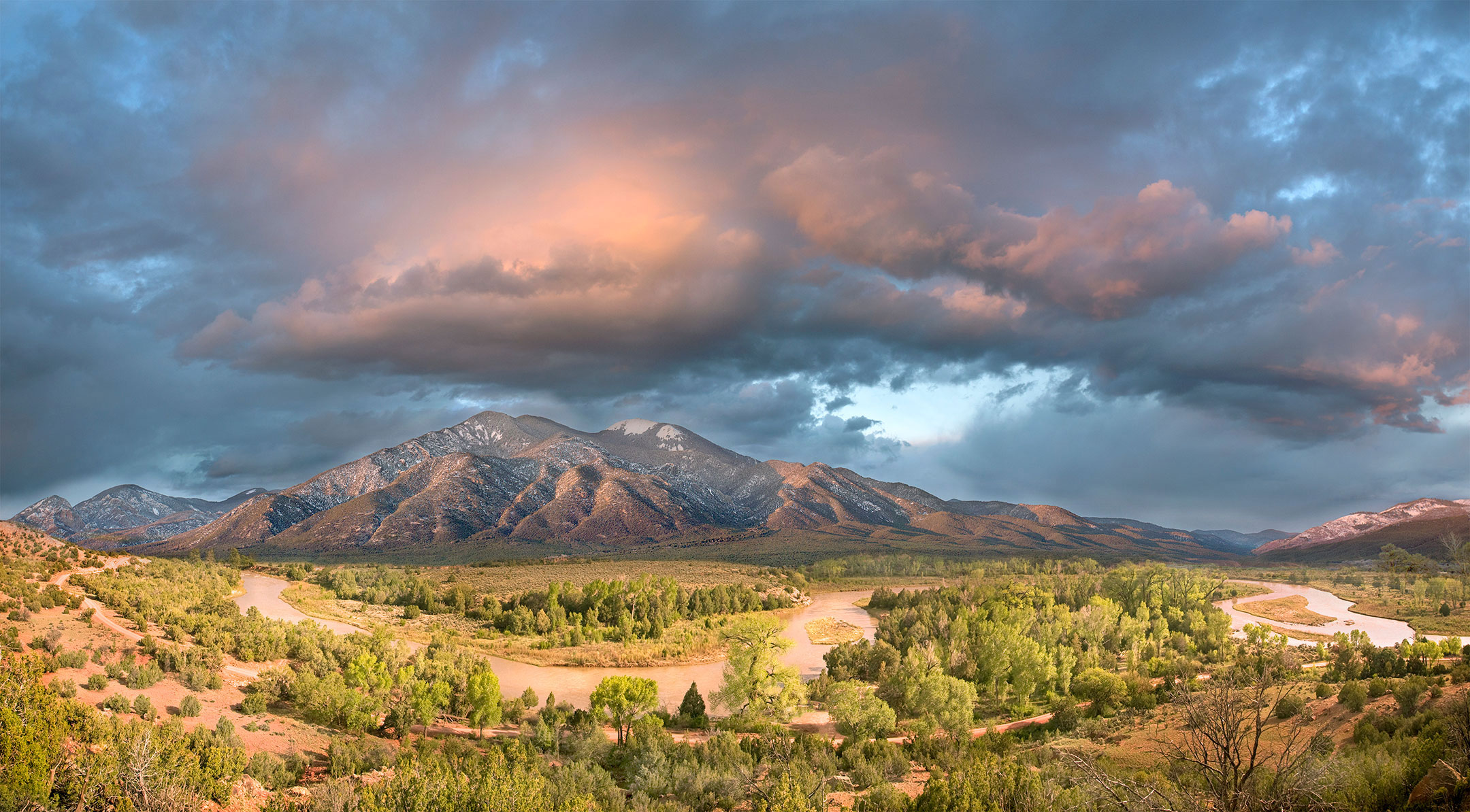 Large Scale Composite. 07-29-2026 Composite image of Taos Mountain and the Rio Chama near Abiquiu, NM